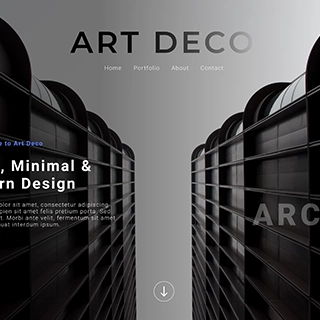 durdygirdy art deco landing page featured image