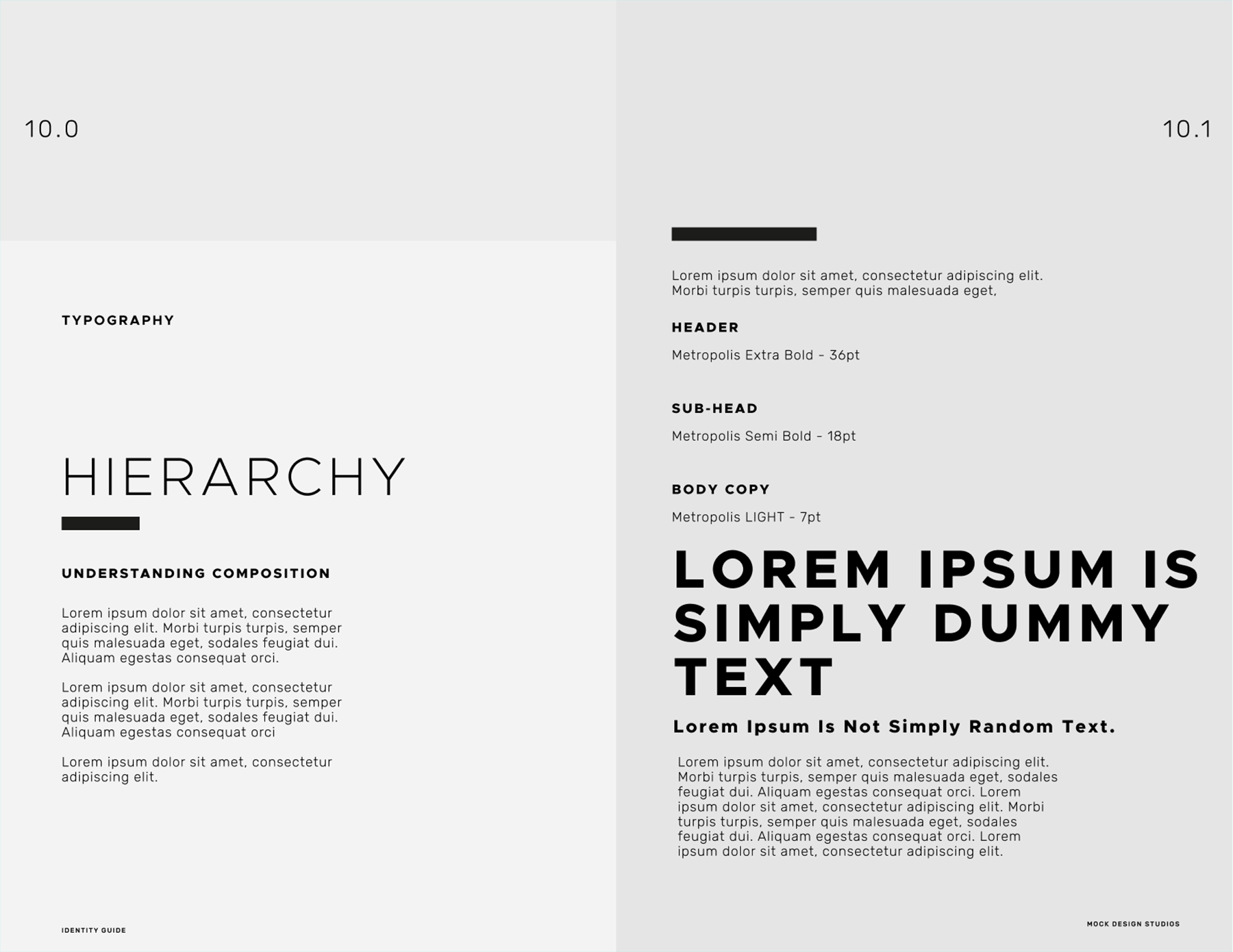 durdygirdy mock studio brand book hierarchy font page